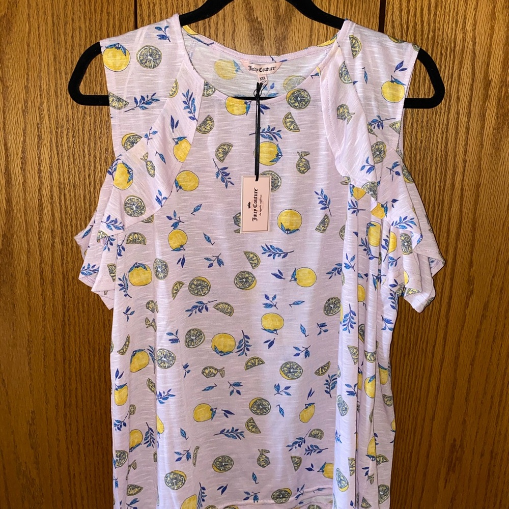 Juicy couture lemon could shoulder top